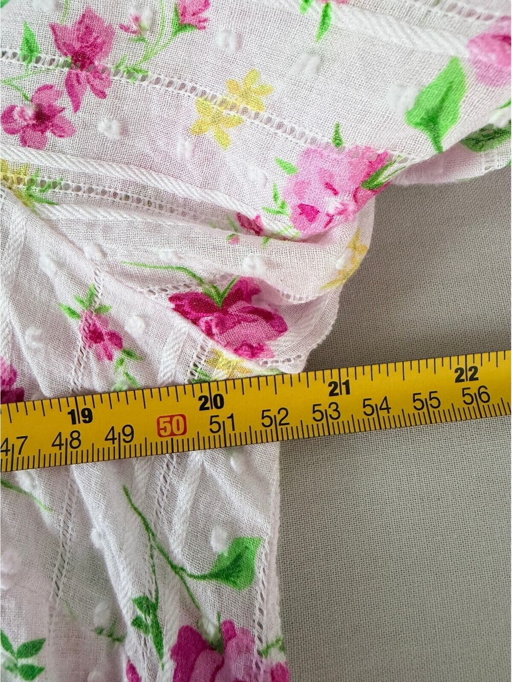 Nanette Lepore Floral Cotton Lace Trim Button Front Cottagecore Blouse Top Pink - Picture 6 of 7